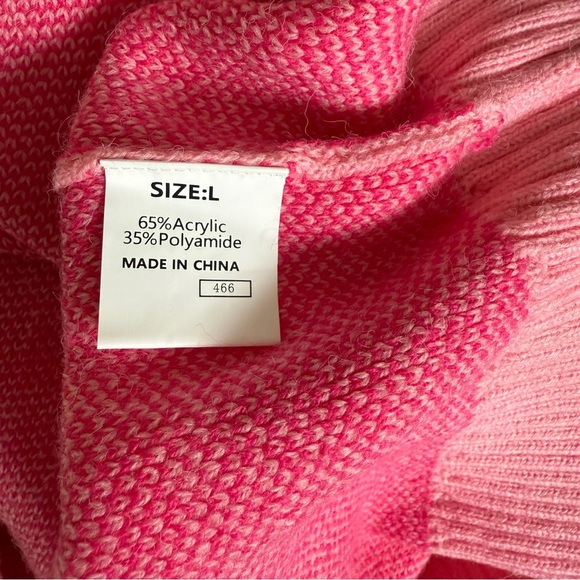 Pink Bow Knit Sweater – Oversized Fit, Size L, Like New! - Picture 6 of 6